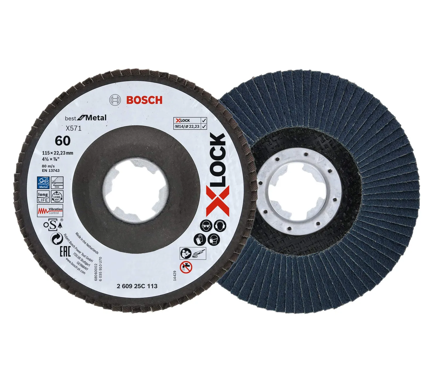 Bosch Expert Disco lamellare X-LOCK 2 pezzi 125 mm K40