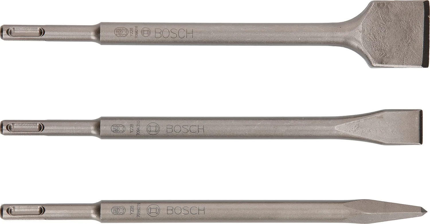 Bosch Expert set scalpelli SDS Plus 250 mm 3 pz calcestruzzo