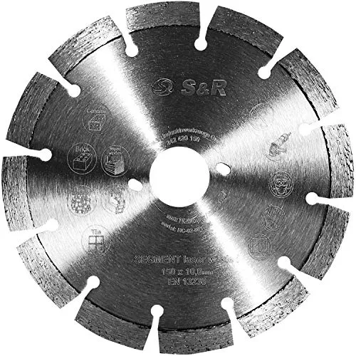 S&R disco diamantato segmentato 150 mm foro 25,5 mm secco