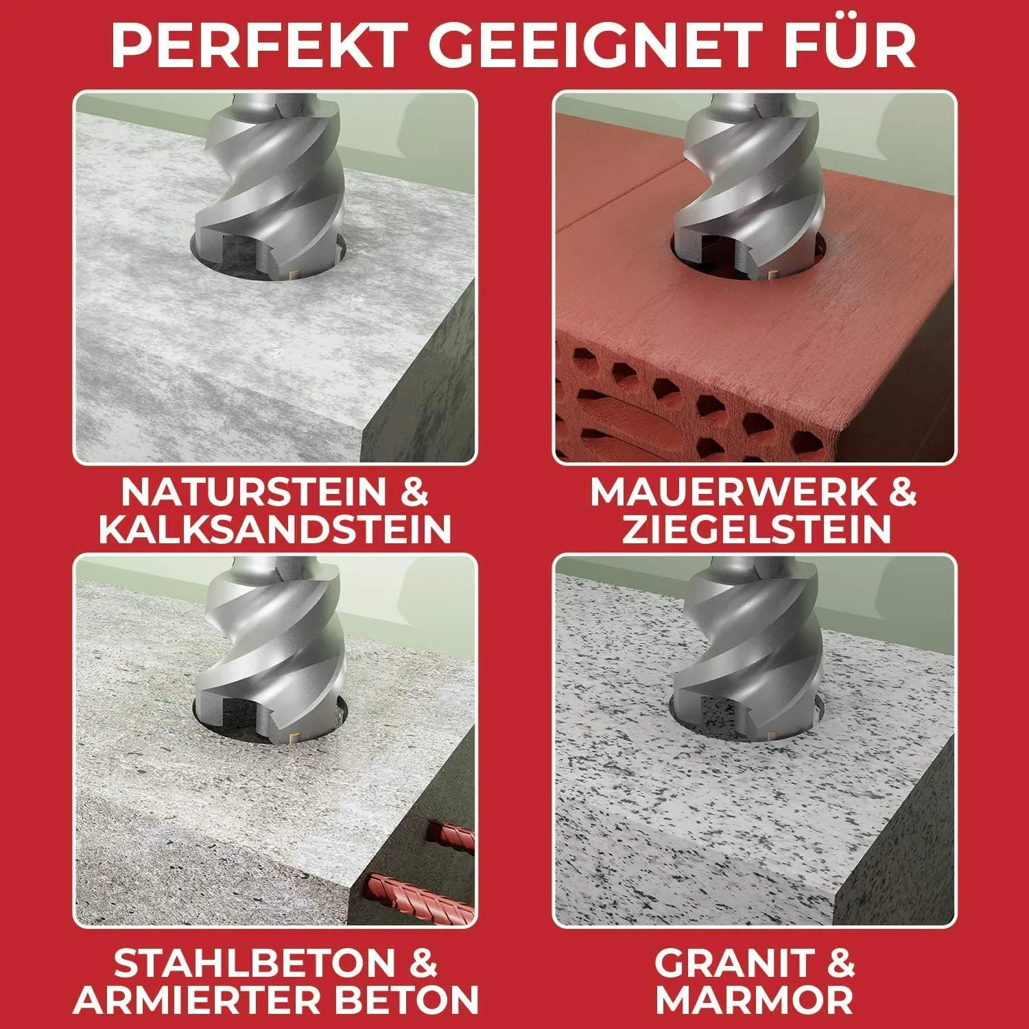 Schwabenbach SDS-Max 55x600 mm Punta Calcestruzzo per Cemento