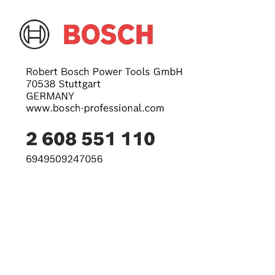 Bosch 2608551110 adattatore quadro femmina 1/2" DIN