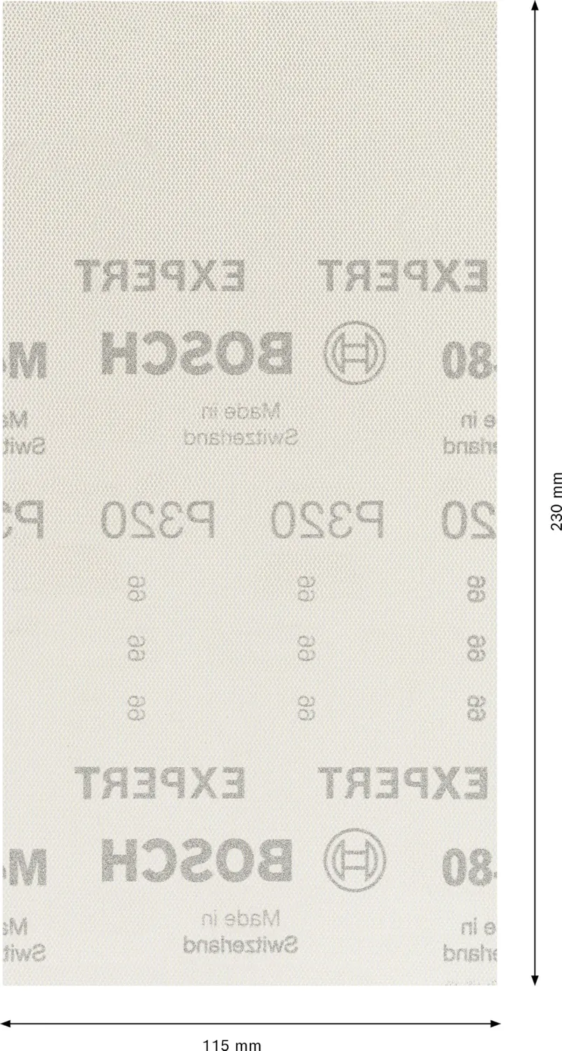 Bosch Expert M480 abrasivi a rete 50pz 115x230 grana 320