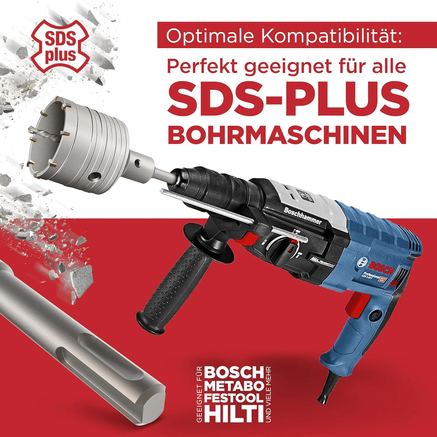 Schwabenbach SDS-Plus Corona 68mm per Scatole Muro