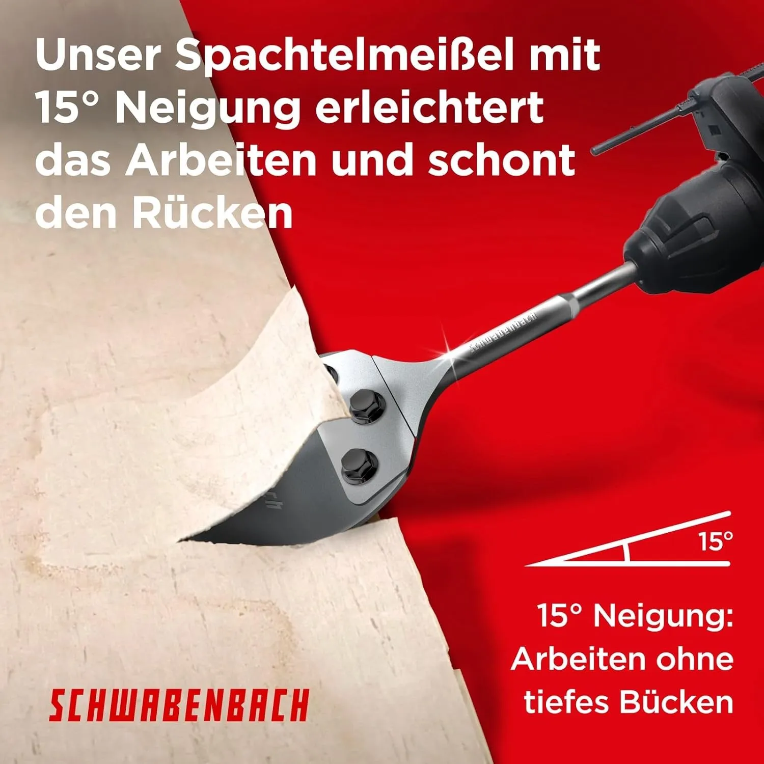 Schwabenbach SDS-Plus Spachtelmeissel Set scalpello spatola 125x125 mm 2 lame