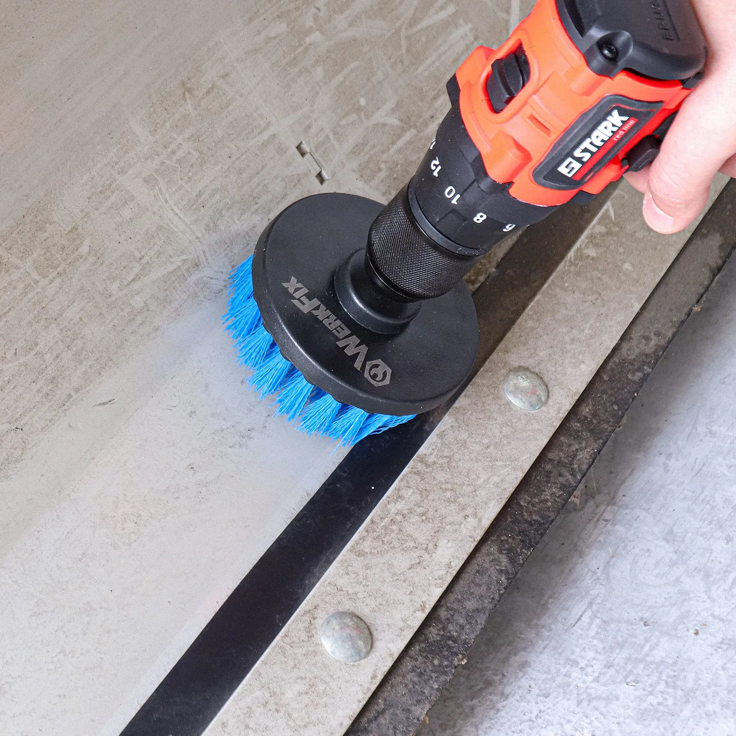 S&R Werkfix Set 6 Spazzole Trapano Blu Medie