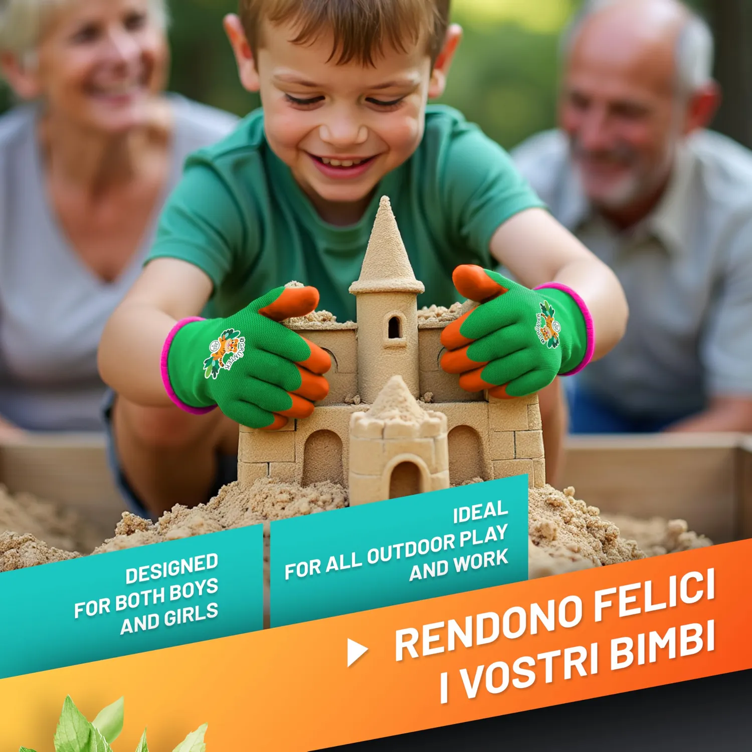 Grüntek Guanti Bambini Taglia 3 Lattice 4 Paia