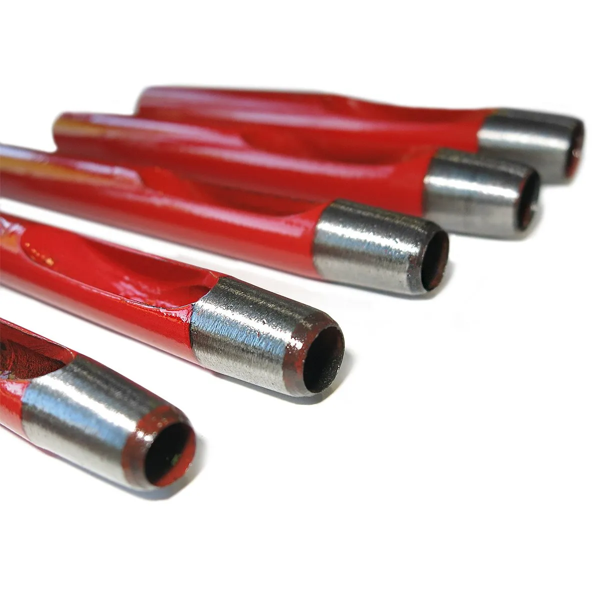 S&R punzoni cuoio fustelle 9 pz 2-10 mm rossi