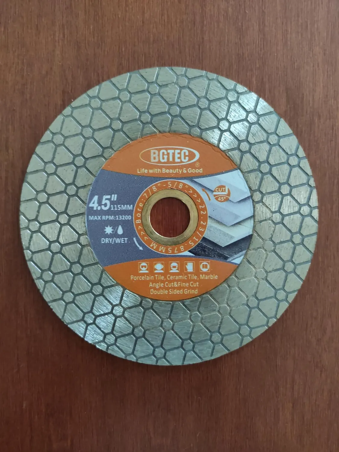 BGTEC disco diamantato 115 mm triangolare per gres ceramica