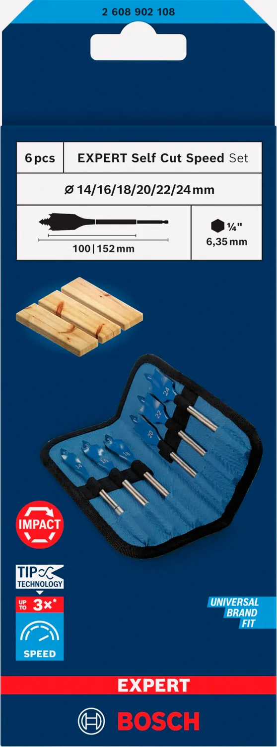 Bosch Expert Self Cut Speed Mecchie Spada 14-24mm 6pz