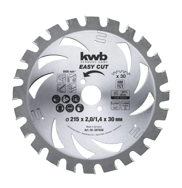 KWB 587938 lama circolare 215x30 Z30 universale Easy Cut
