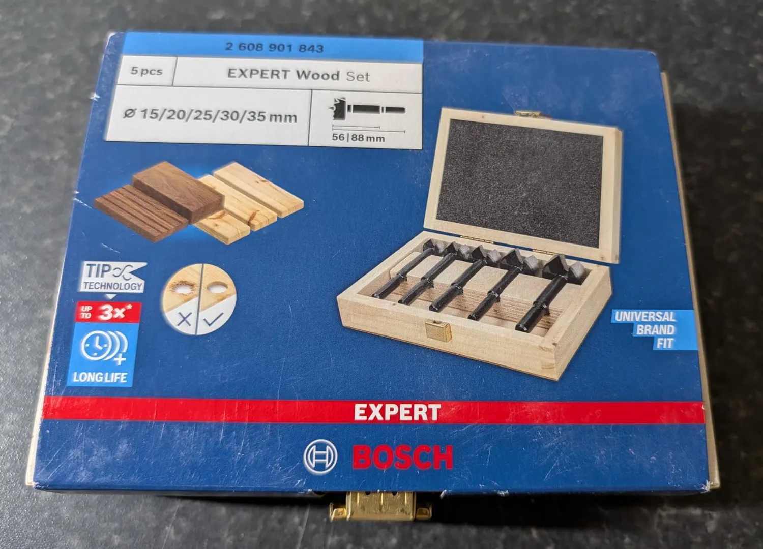 Bosch Expert Wood Forstner punte legno 15-35 mm 5 pz duro
