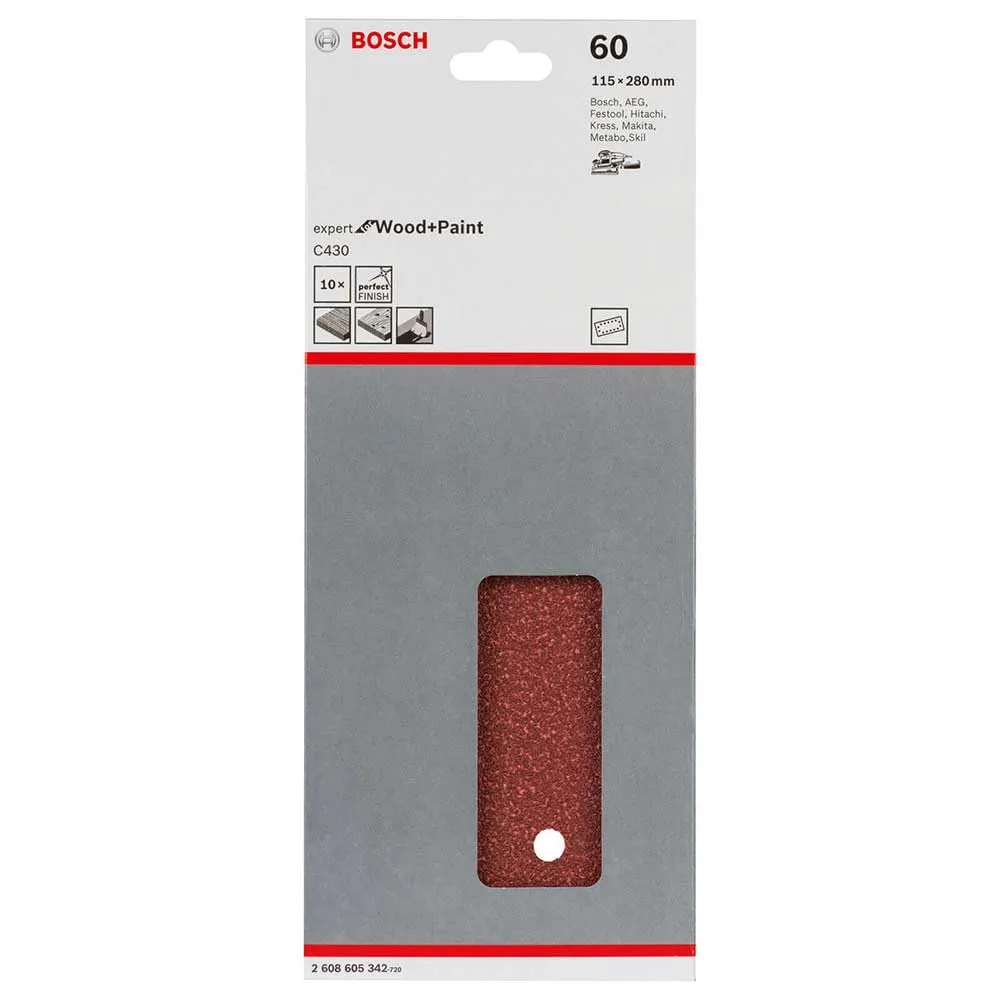 Bosch Expert C430 foglio abrasivo 115x280 mm grana 60 legno