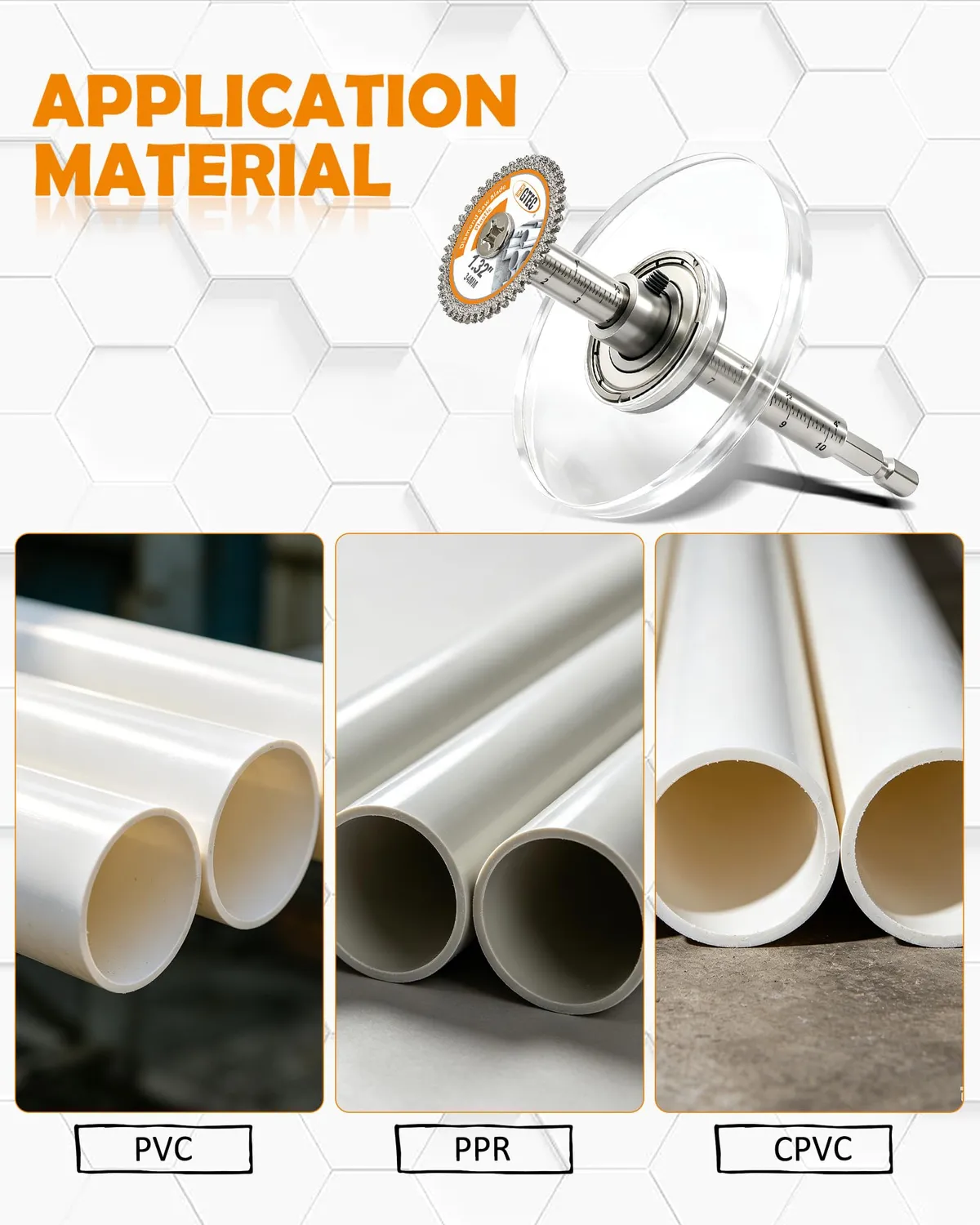 BGTEC taglierino tubi interni PVC diamantato 95 mm