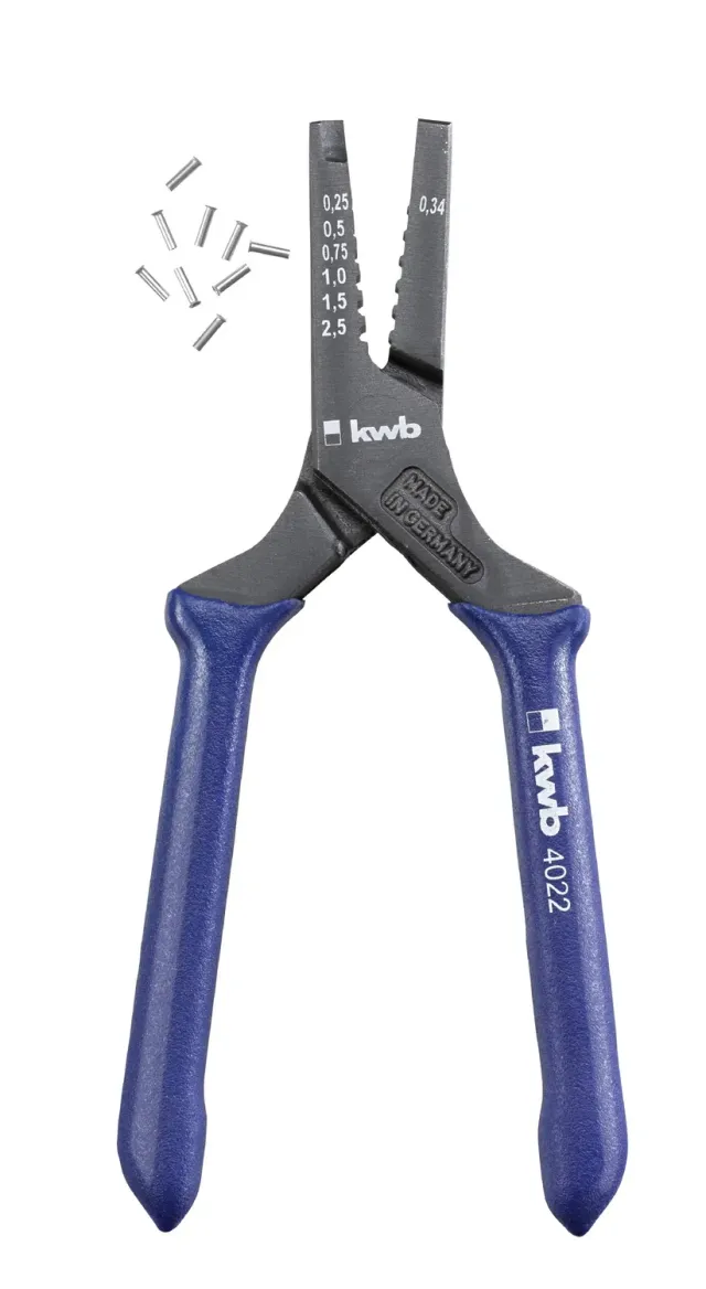 KWB 4022-00 pinza crimpatrice 140 mm con 30 puntalini