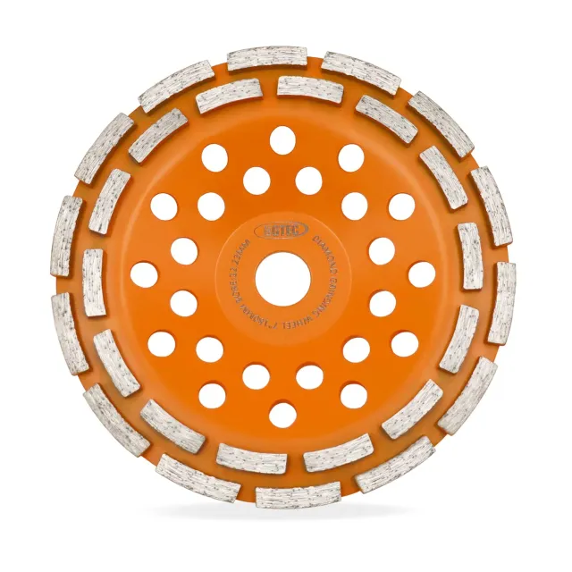 BGTEC mola a tazza diamantata 180 mm doppia fila cemento