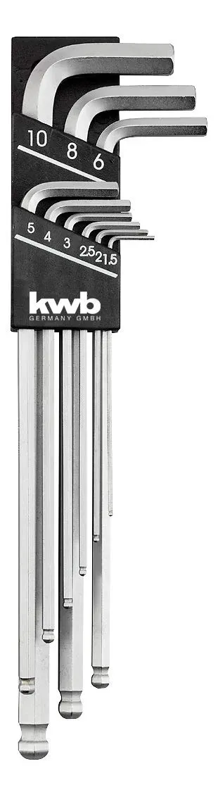 KWB 1476-00 chiavi esagonali 9 pz testa sferica