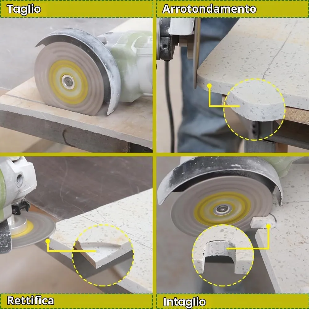 SANLEETEK Disco Diamantato 125mm M14 Doppia Faccia per Marmo