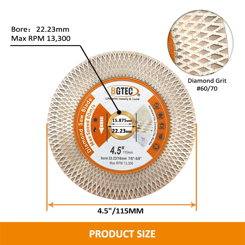 BGTEC disco diamantato 115 mm X per gres porcellanato