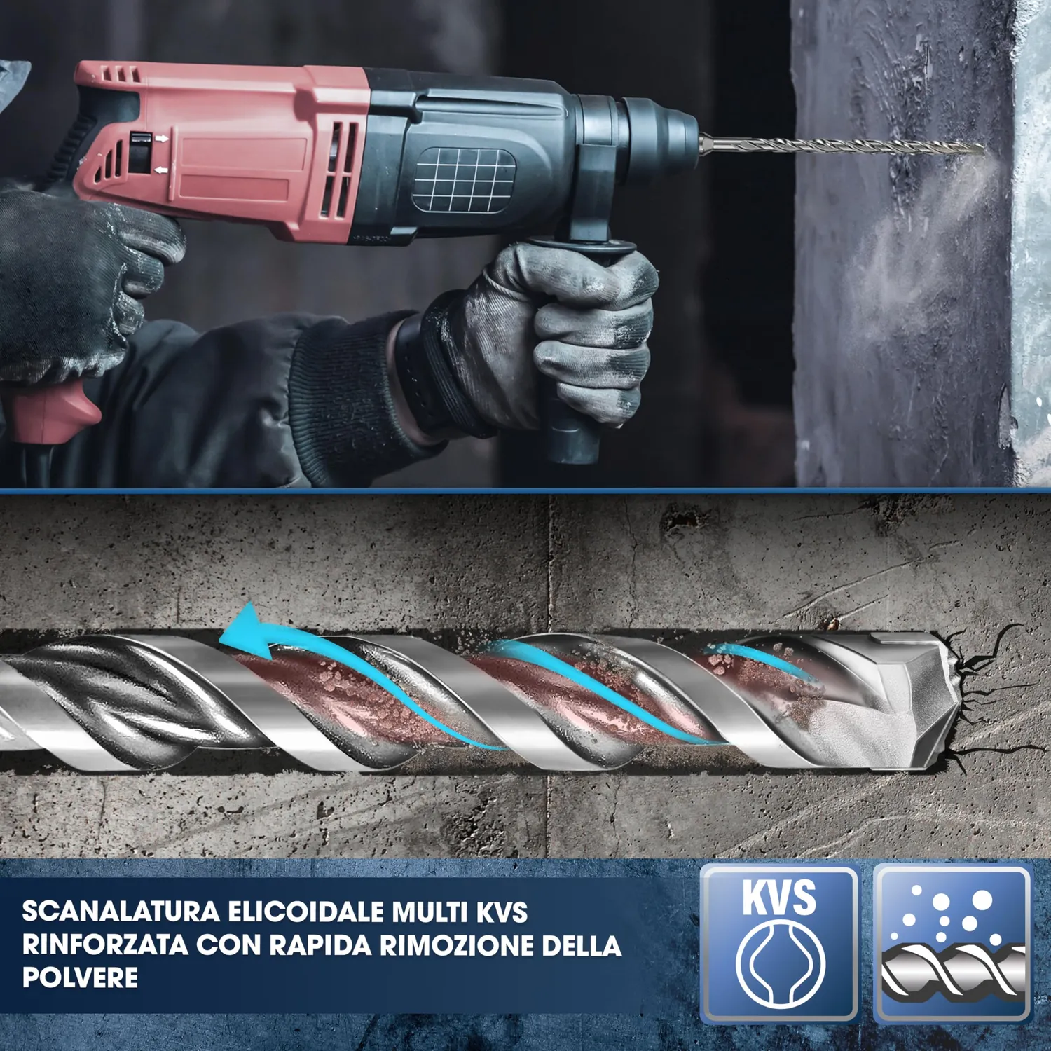S&R SDS-Plus punte muro cemento set 7 pz PGM