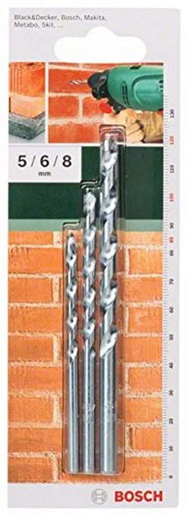 Bosch Set 8 punte muro 3-10 mm per pietra