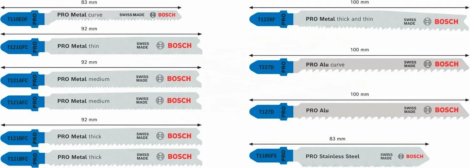 Bosch PRO Metal Alu lame seghetto alternativo 10pz
