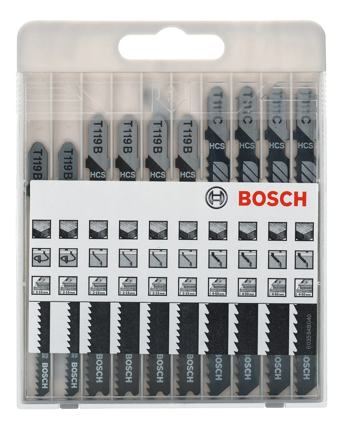Bosch lame seghetto alternativo T legno 10 pezzi miste