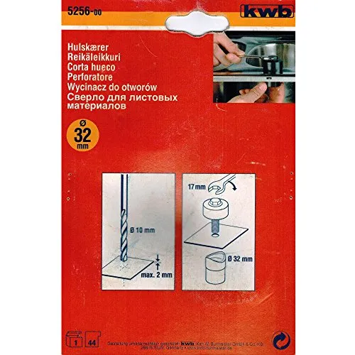 KWB 5256-00 svasatore a vite 32 mm acciaio