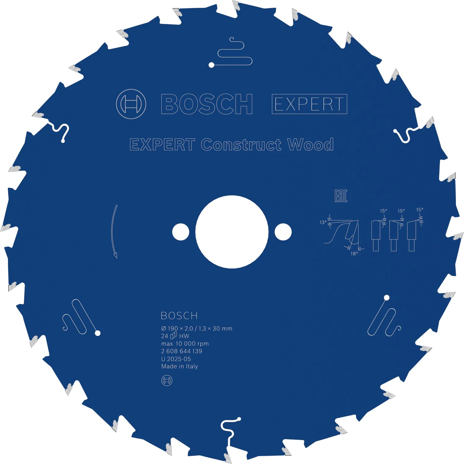 Bosch Expert Construct Wood lama circolare 165 mm per legno con chiodi