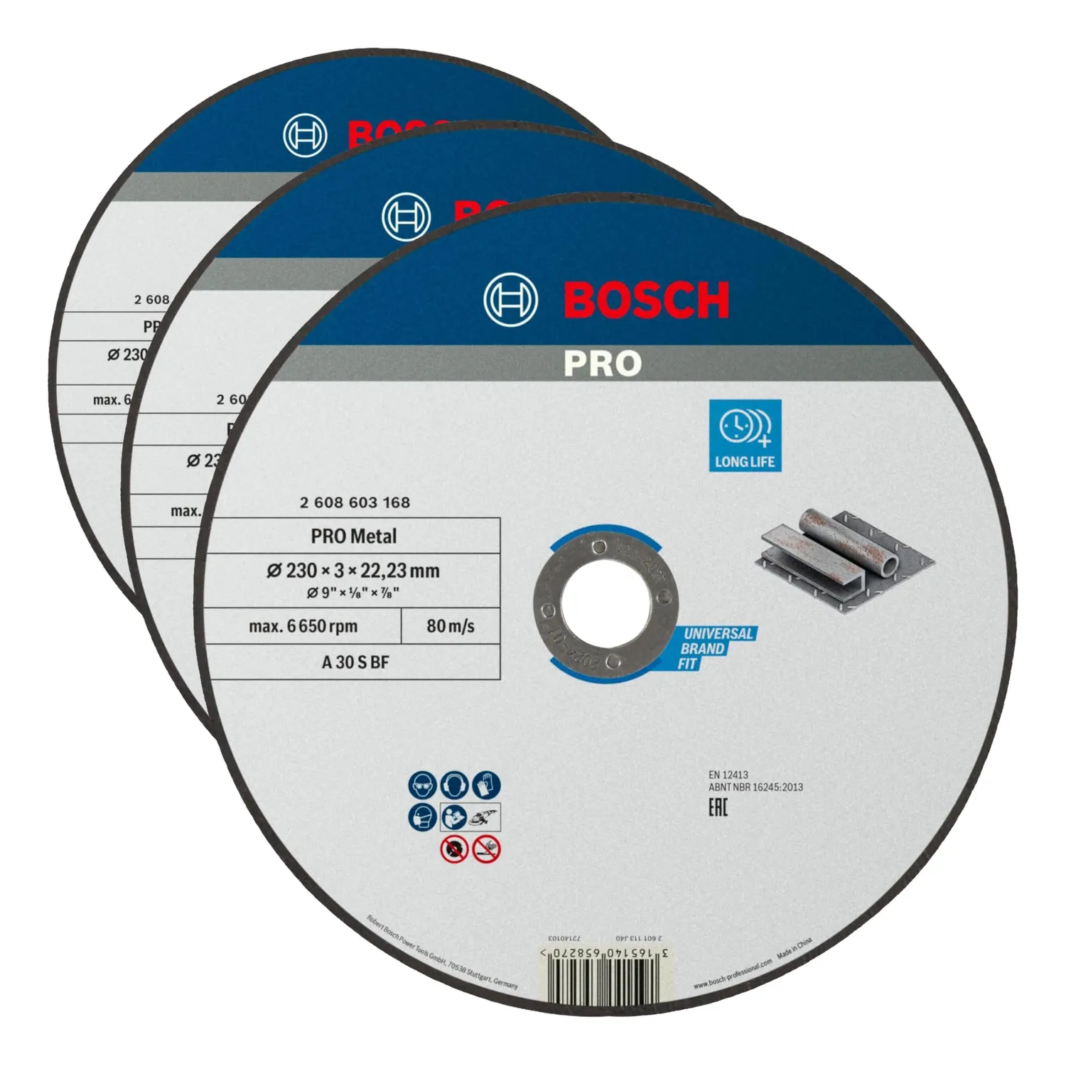 Bosch Expert disco taglio metallo 125mm foro 22,23mm dritto 2,5mm