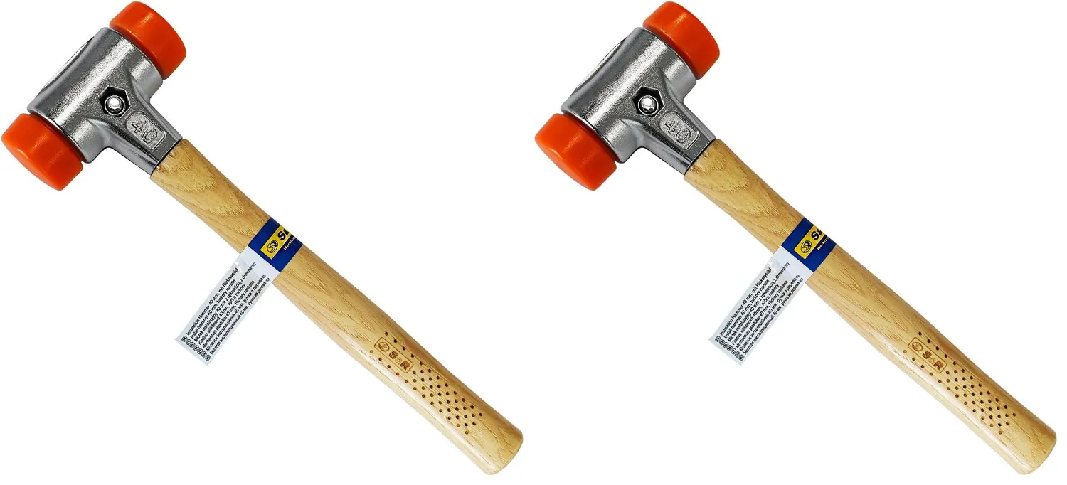 S&R Martello Gomma Antirimbalzo 40 mm Testine Sostituibili