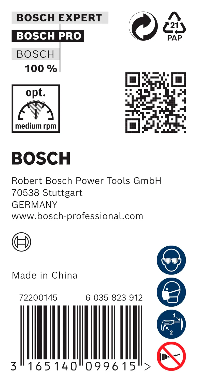 Bosch Expert Pro Wood Punta Legno 8mm 400mm Lunga