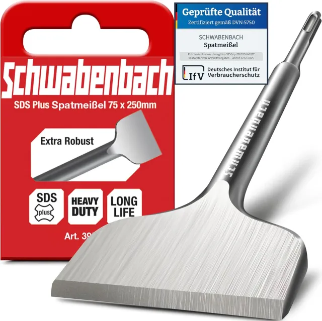 Schwabenbach scalpello piatto SDS-Plus 75x250 mm 40CR