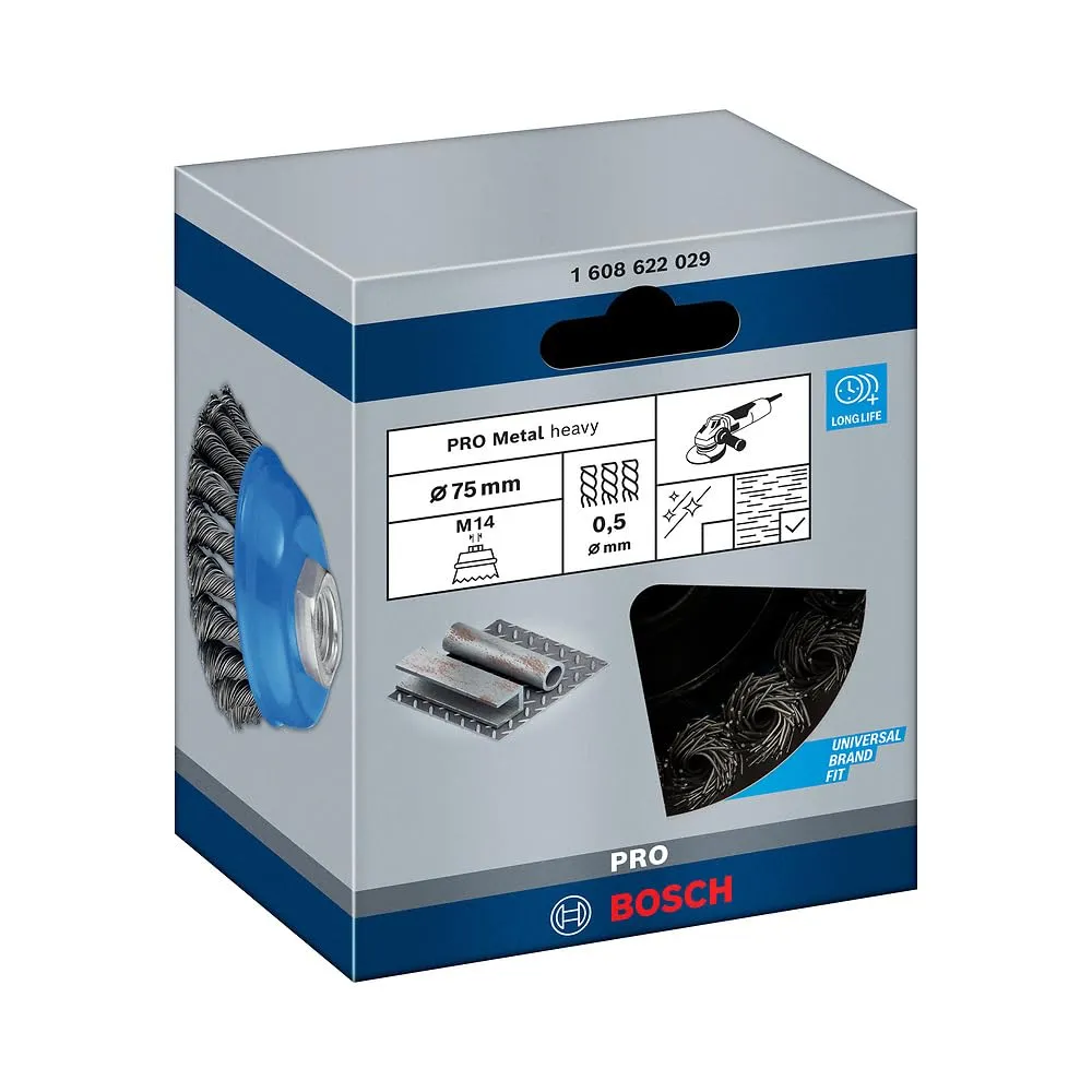 Bosch Expert spazzola a tazza metallo M14 75x0,5 mm