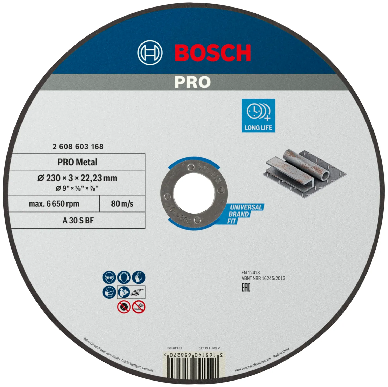 Bosch Expert disco taglio metallo 125mm foro 22,23mm dritto 2,5mm