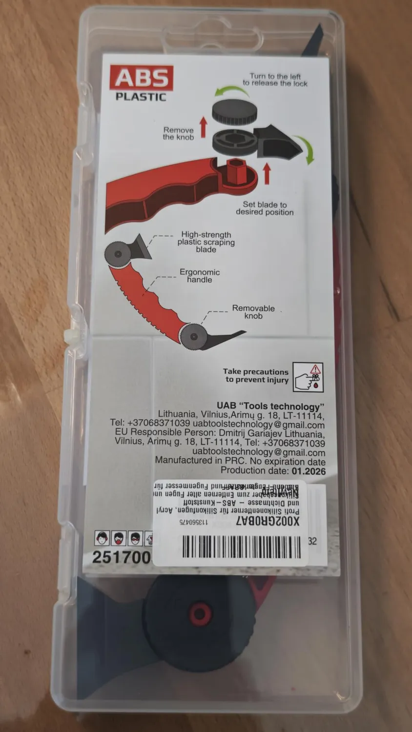 Graff Raschietto Fughe Silicone Sigillante Regolabile