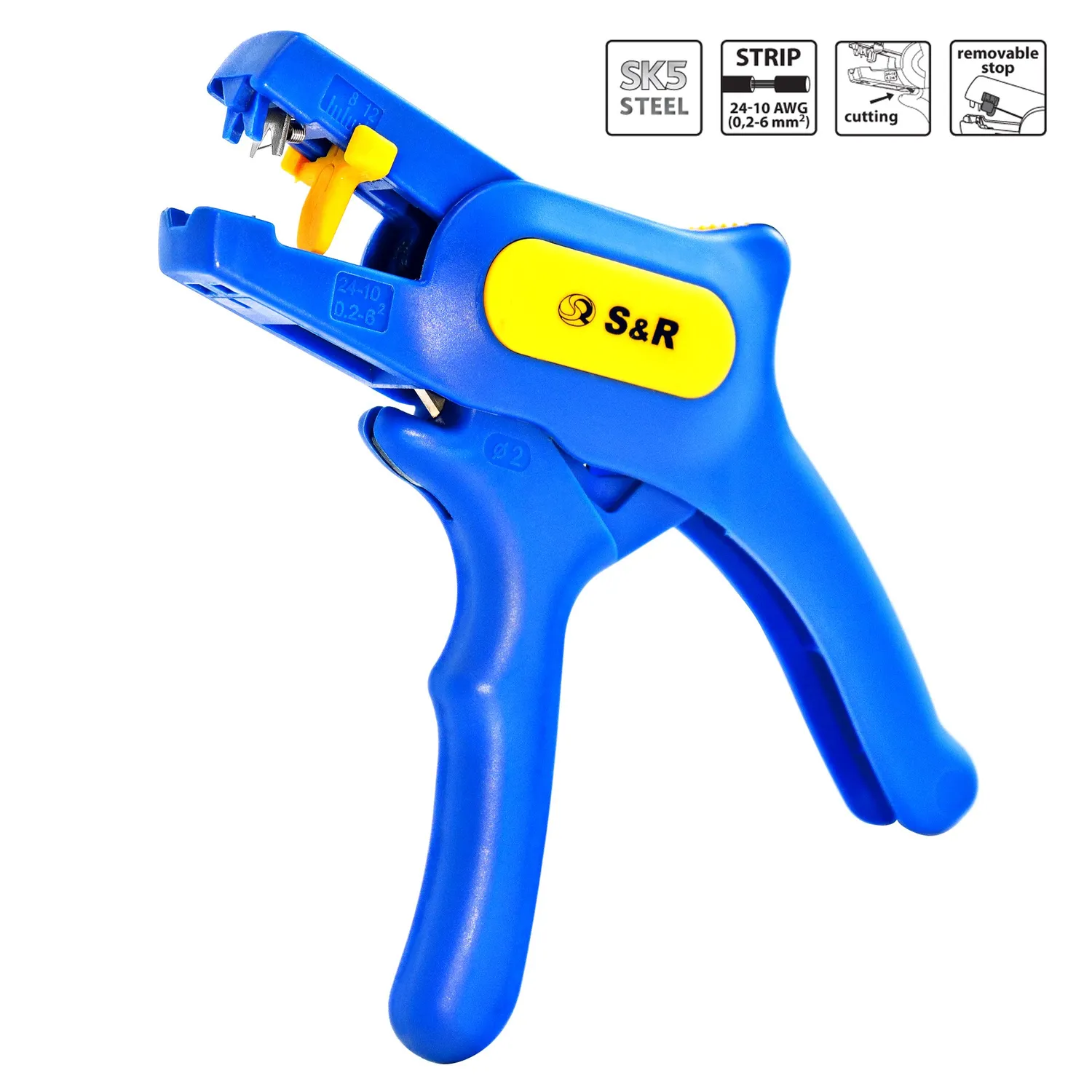 S&R pinza spelafili automatica 0,2-6 mm² per cavi elettrici
