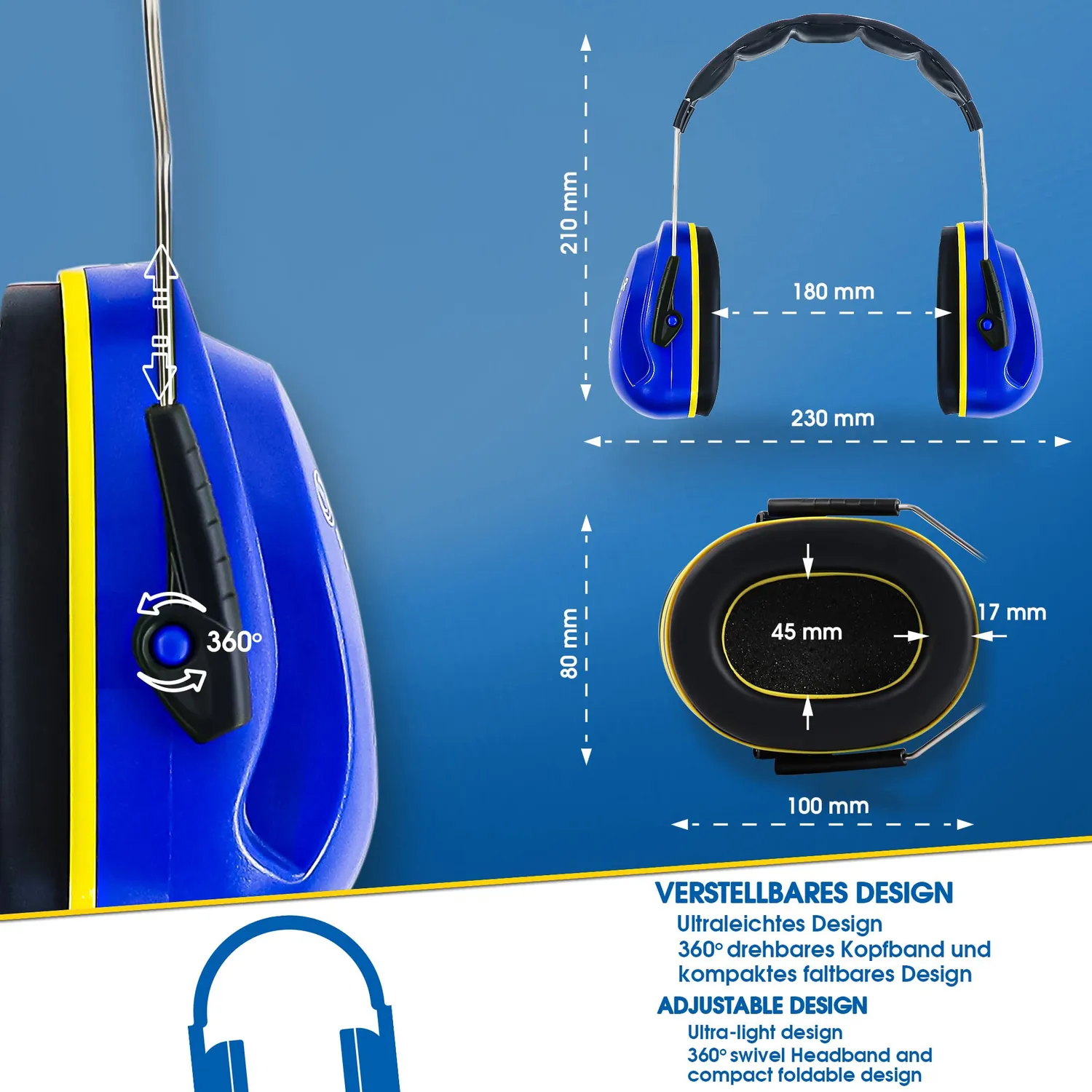 S&R Defender Cuffie Antirumore SNR 29,8 dB alta attenuazione
