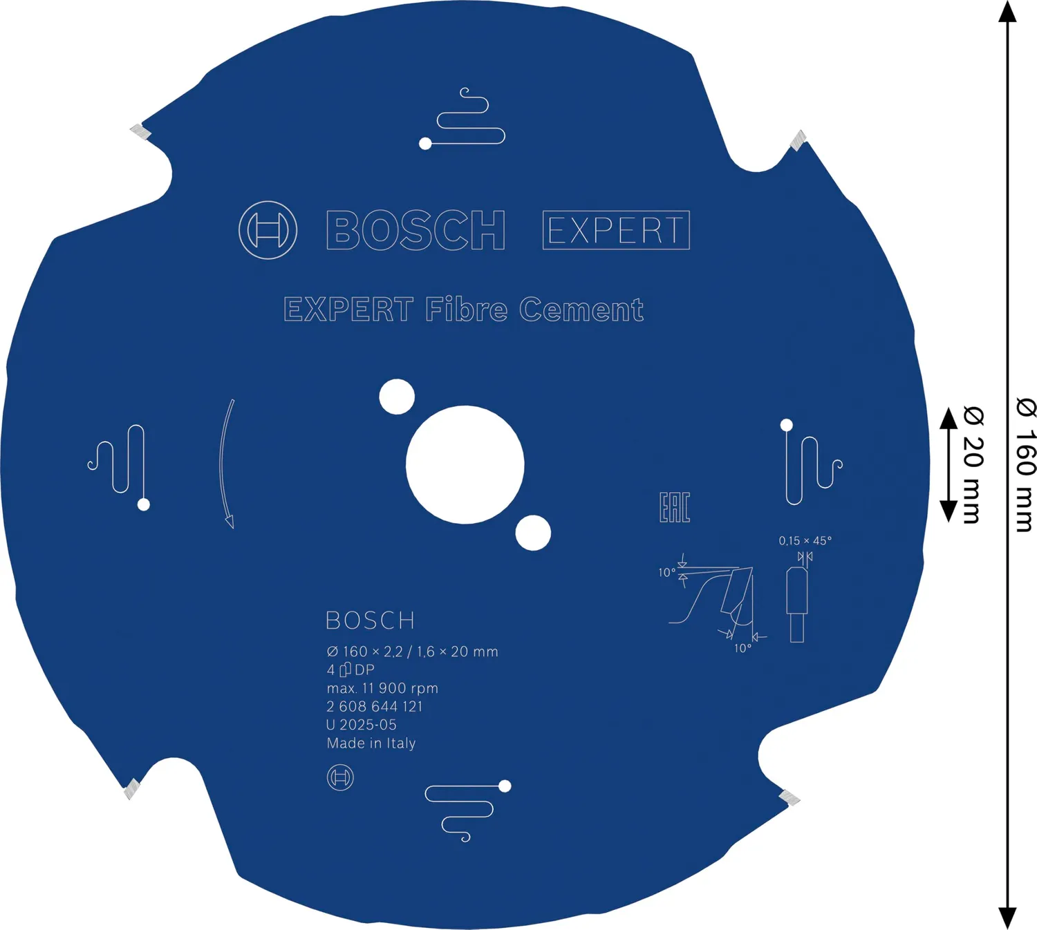 Bosch Expert Lama Fibrocemento Circolare Professionale 1 pz
