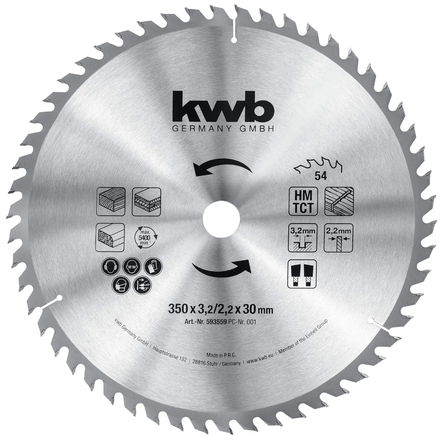 KWB lama circolare cantiere 250x30 mm Z42