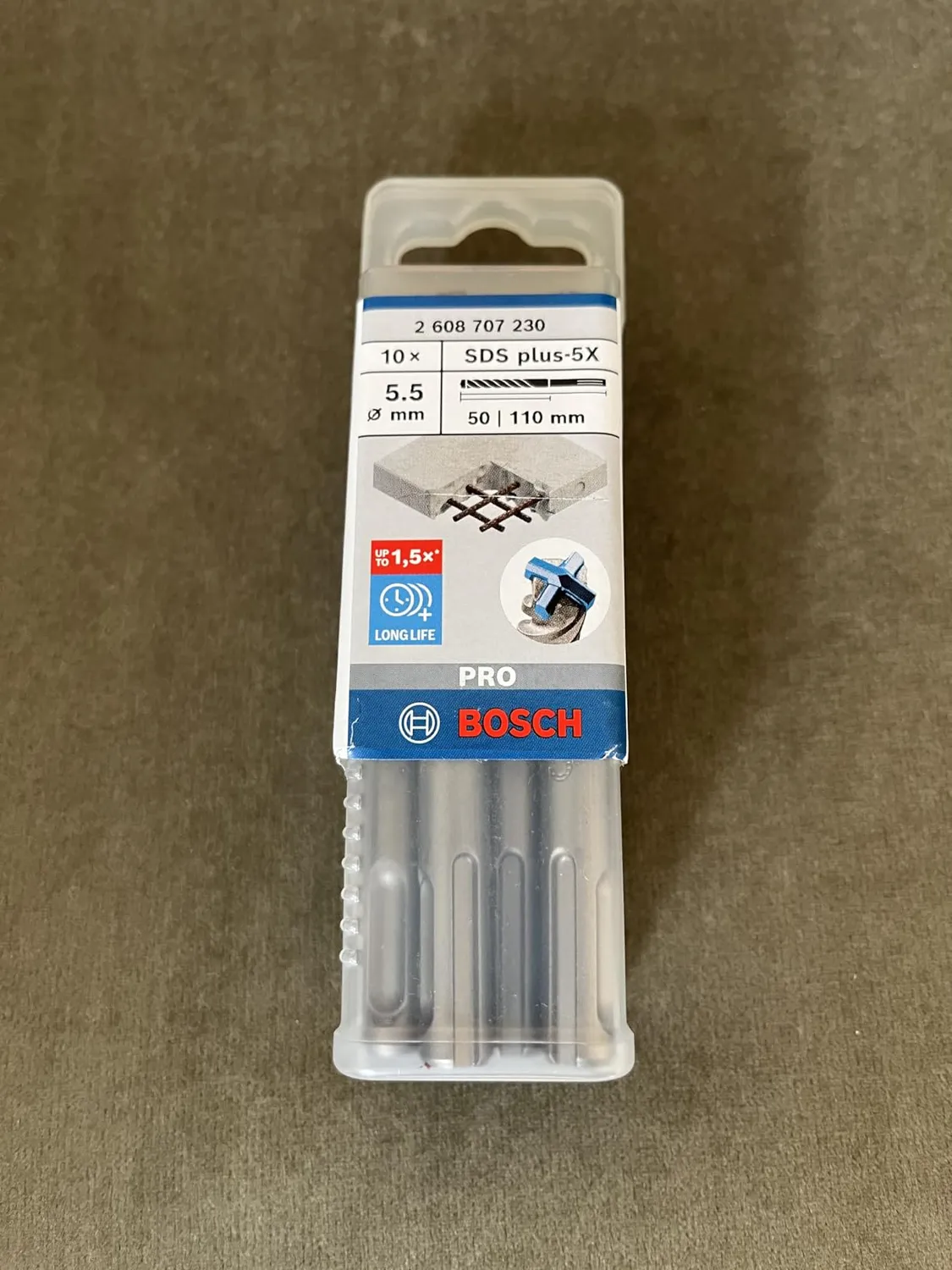 Bosch Expert PRO SDS plus-5X punta calcestruzzo 5,5 mm