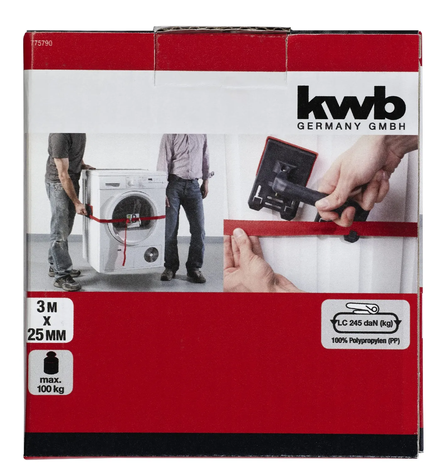 KWB Kraftixx Set Cinghia Trasporto Mobili 3 m fino 100 kg