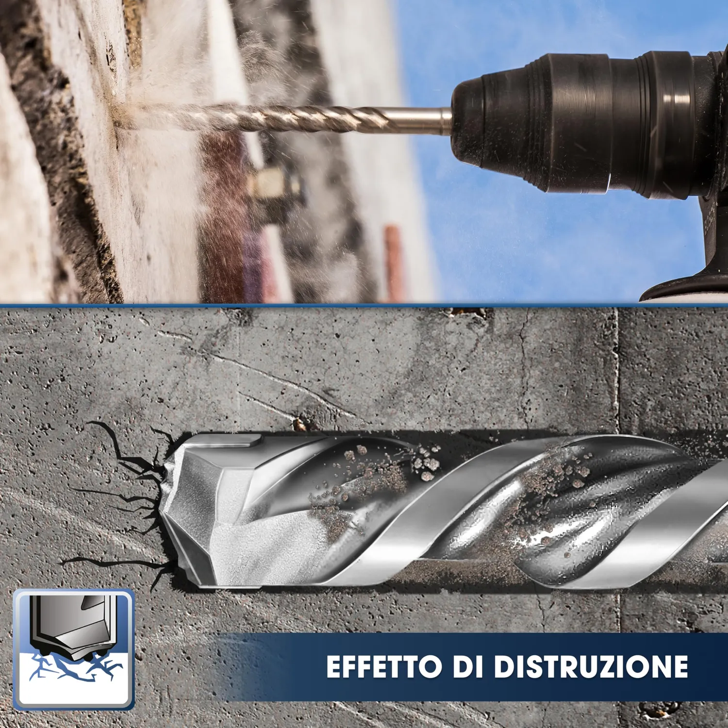 S&R SDS-Plus punte muro cemento set 7 pz PGM