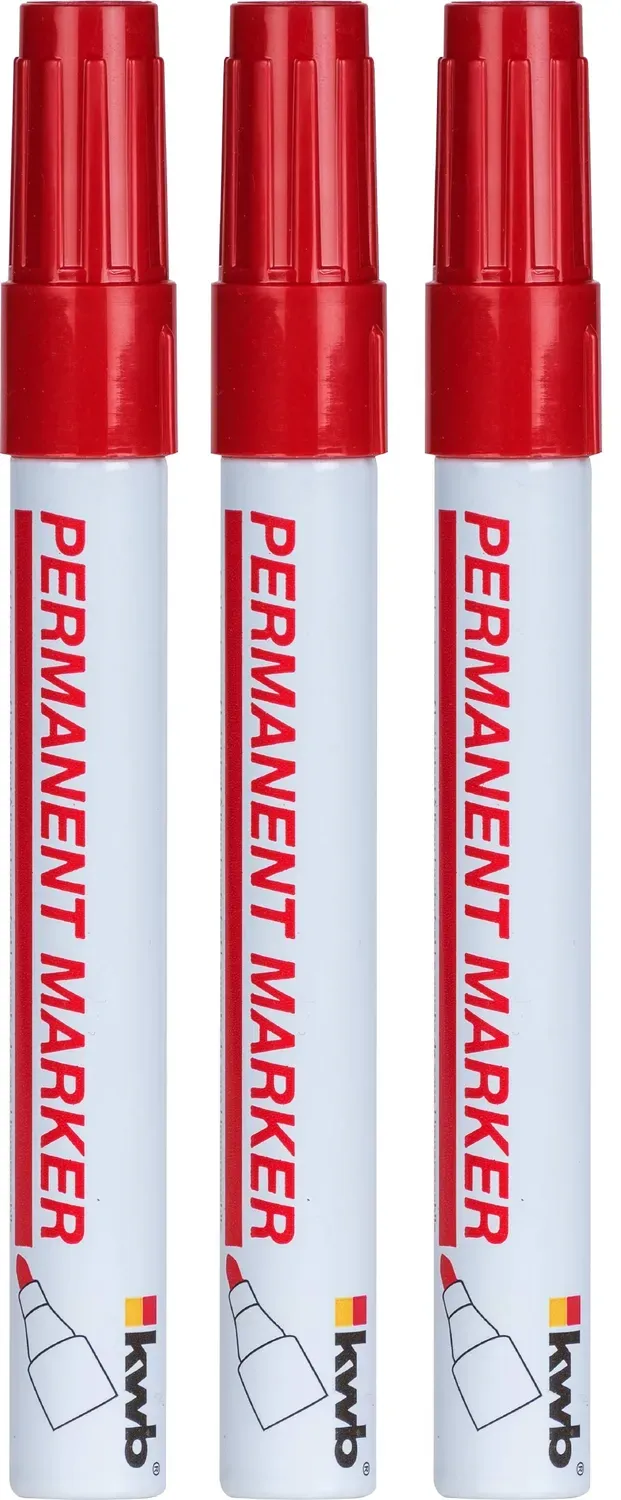 KWB 3771-20 pennarello marcatura rosso 3 pezzi impermeabile