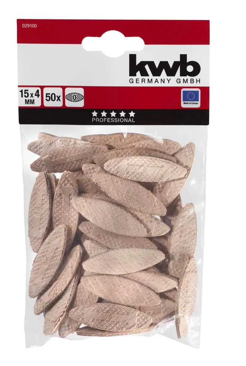KWB 029100 lamelli faggio 8x15 mm 50 pezzi