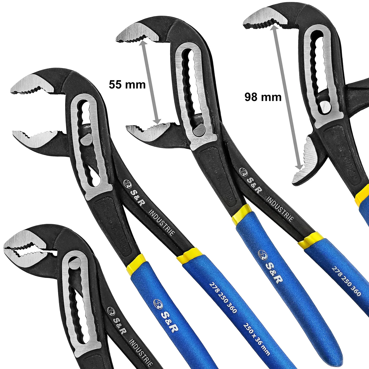 S&R pinza a pappagallo 250 mm 36 mm cromo vanadio