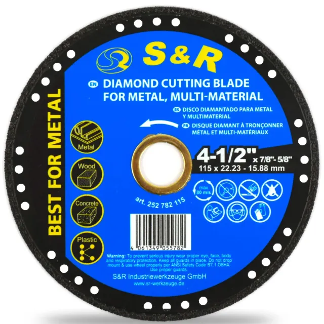 S&R Multi-Cut disco diamantato 115 mm multimateriale