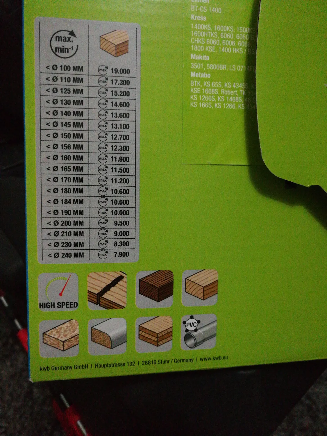 KWB Easy Cut Lama Circolare 130x16 mm 18 Denti per Legno