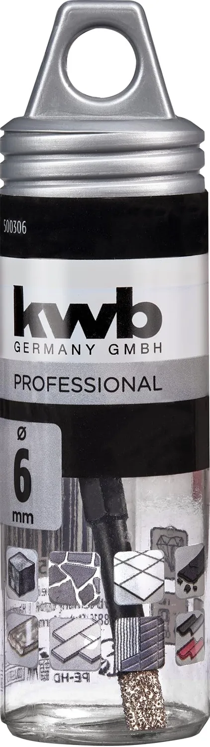 KWB foretto diamantato 6 mm E6.3 piastrelle secco