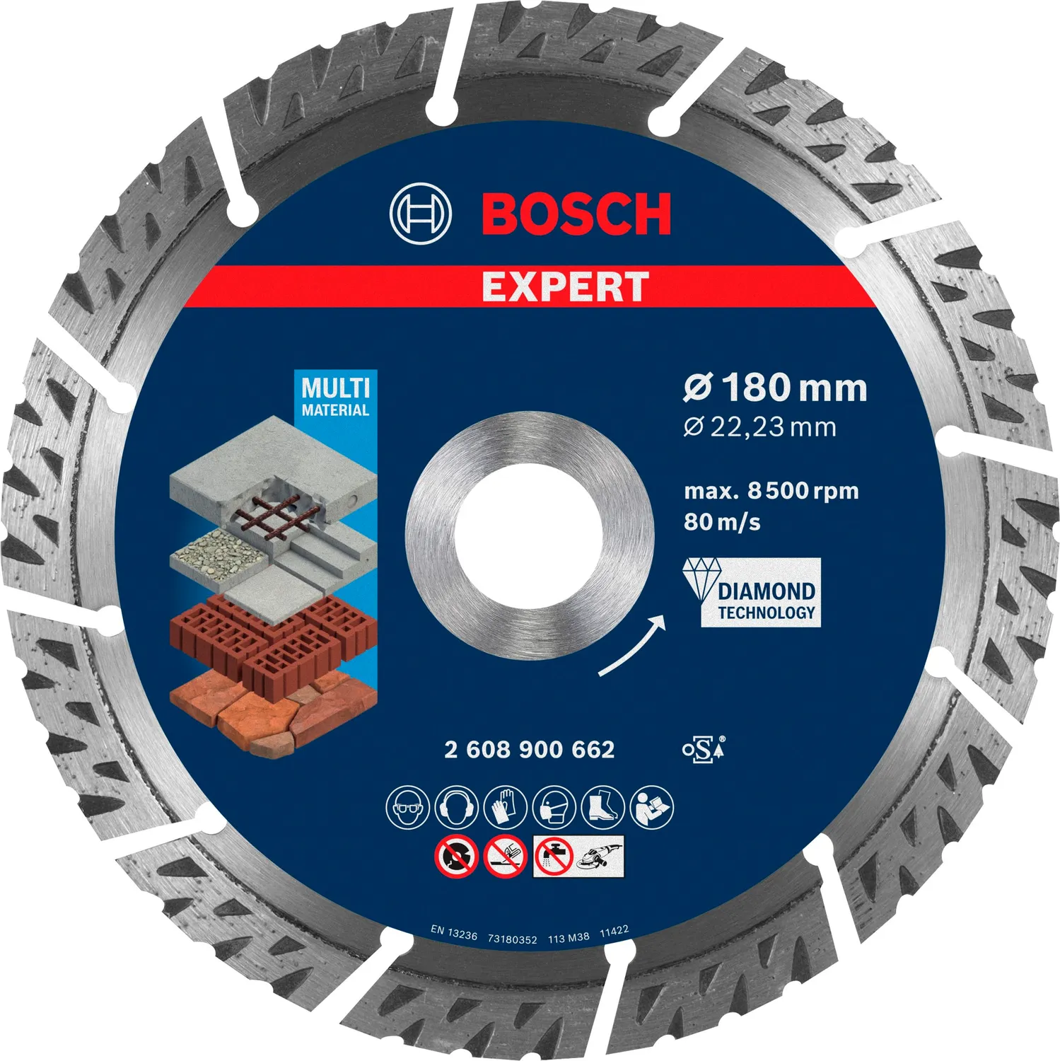 Bosch Expert MultiMat disco diamantato 125 mm per cemento