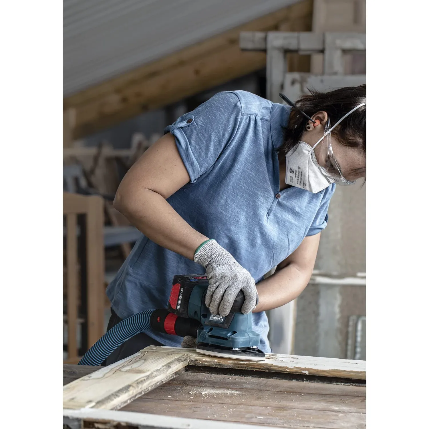 Bosch Expert C470 carta abrasiva orbitale 115x230 G320 50pz 14 fori